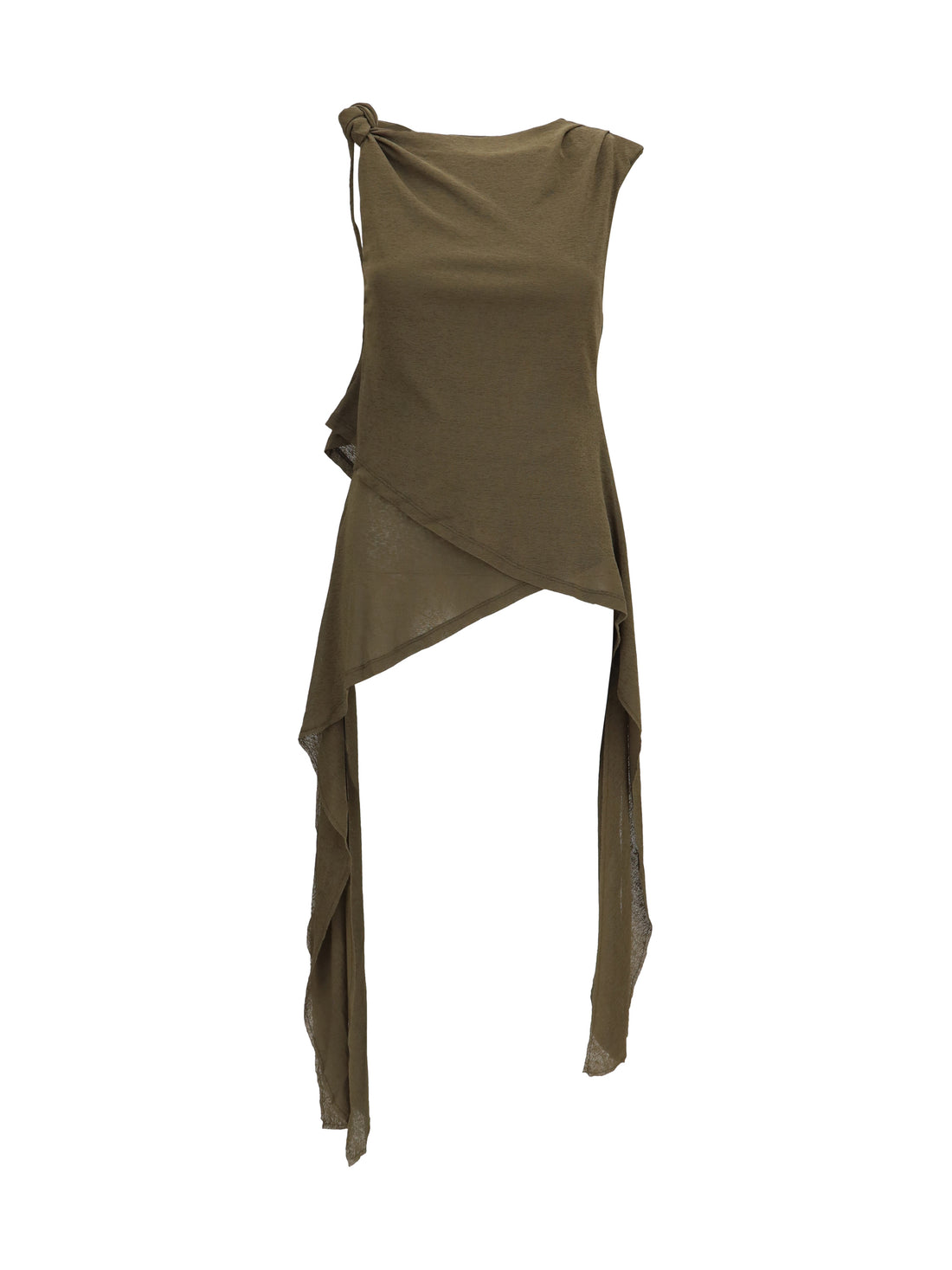GANNI 36 asymmetrical knot top