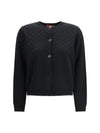 long-sleeve crew-neck cardigan