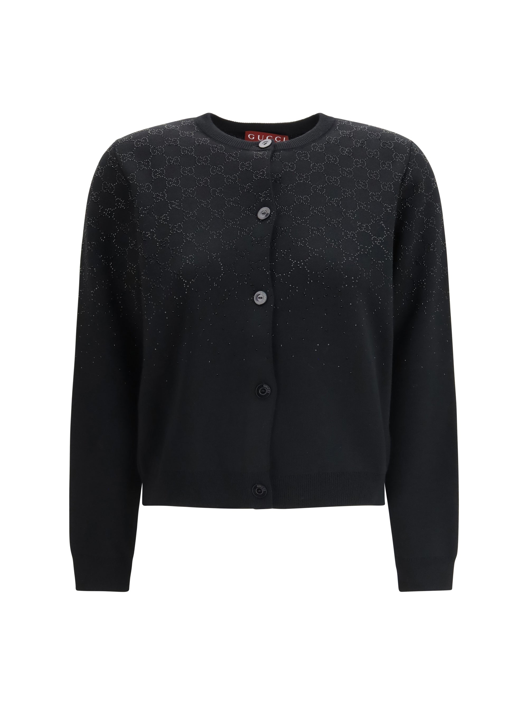 long-sleeve crew-neck cardigan