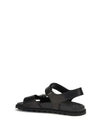 leather sandals with crystal buckle