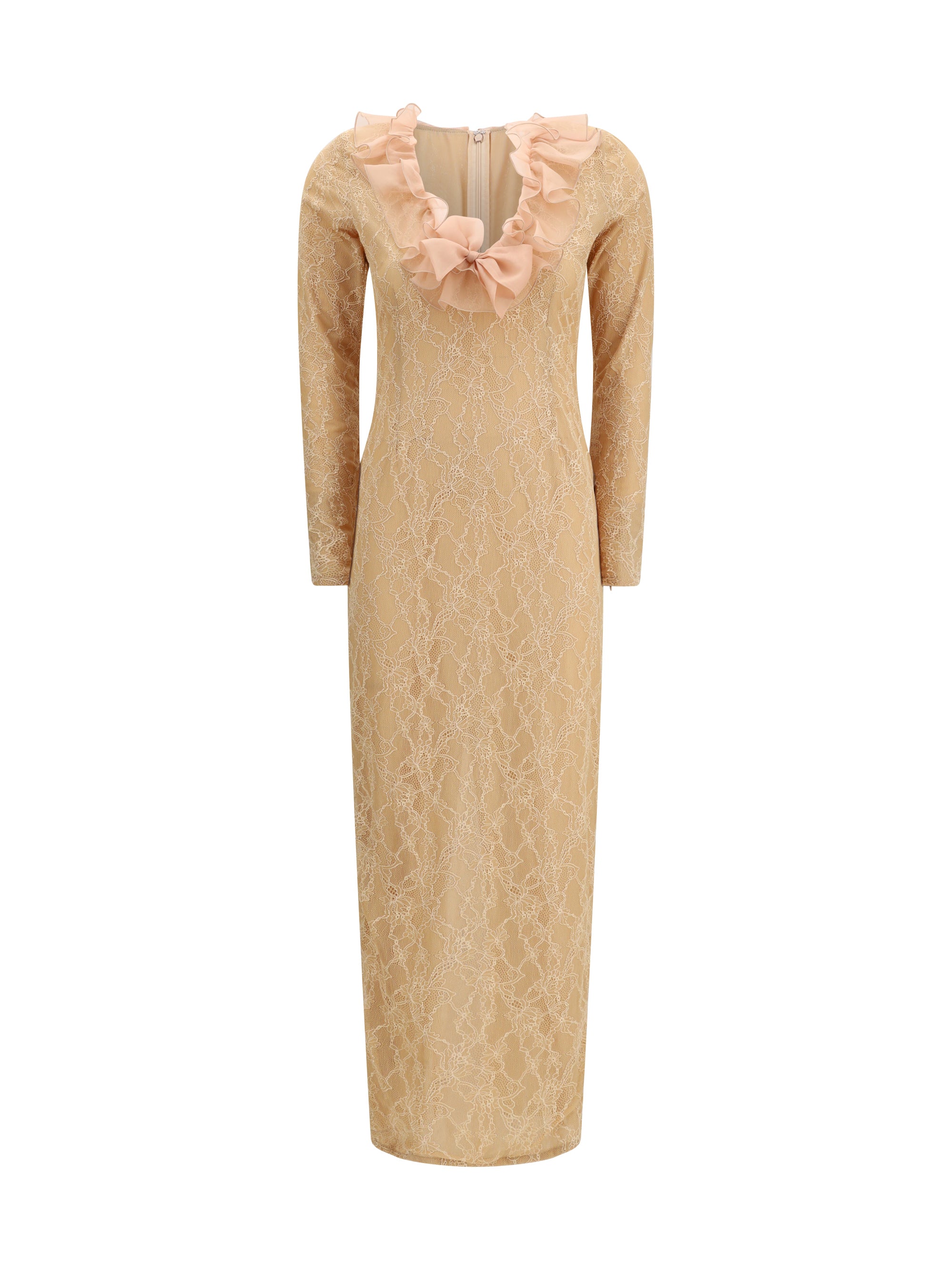 stretch lace evening dress