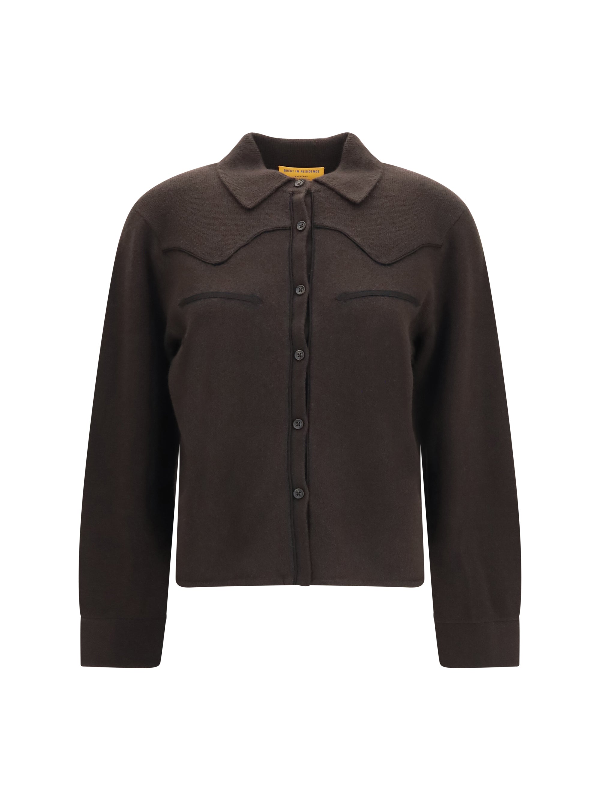 cropped western cashmere shirt