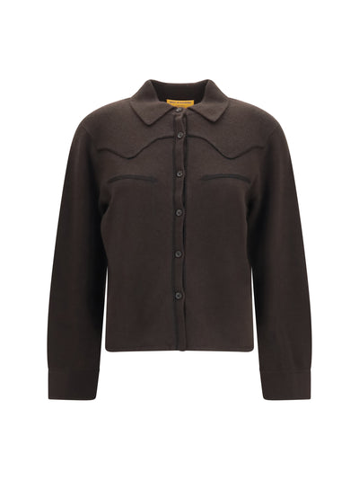 cropped western cashmere shirt