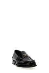 brushed leather loafers