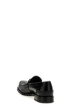 brushed leather loafers