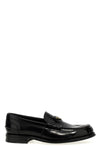 brushed leather loafers