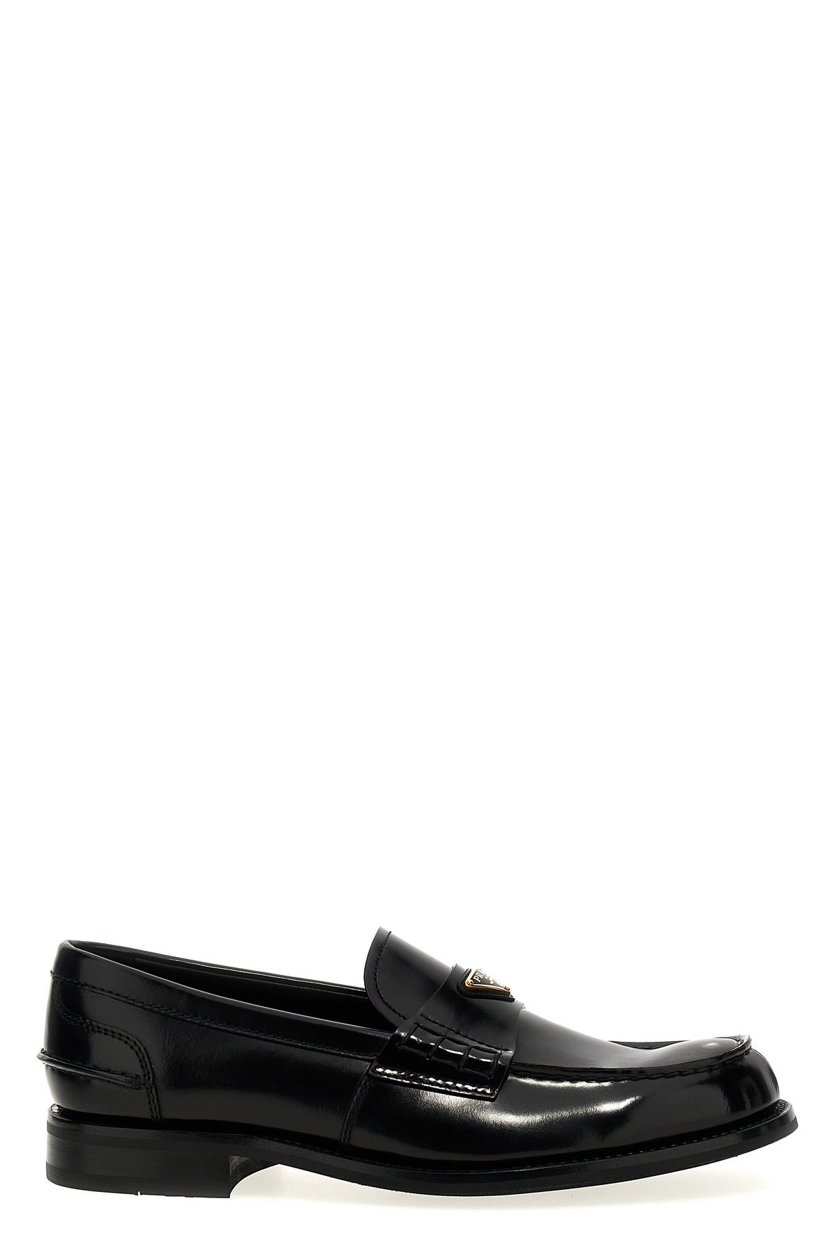 brushed leather loafers