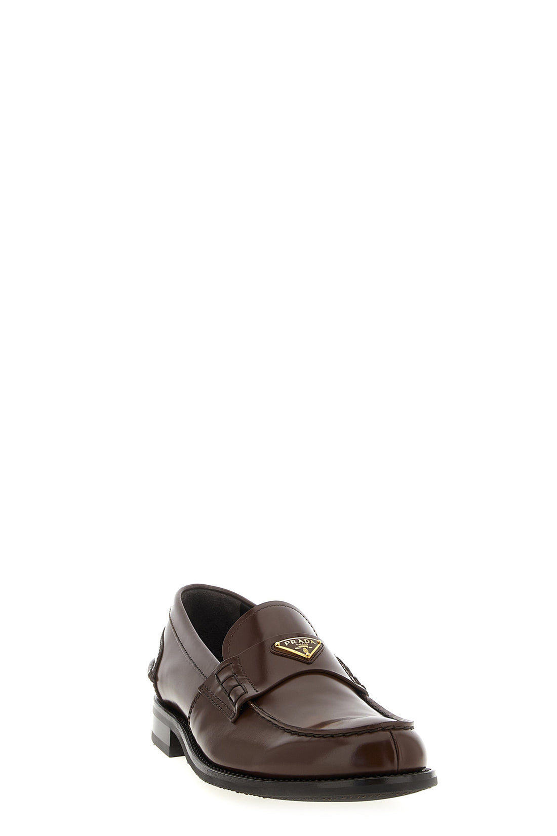 PRADA 6 brushed leather loafers
