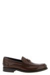 brushed leather loafers