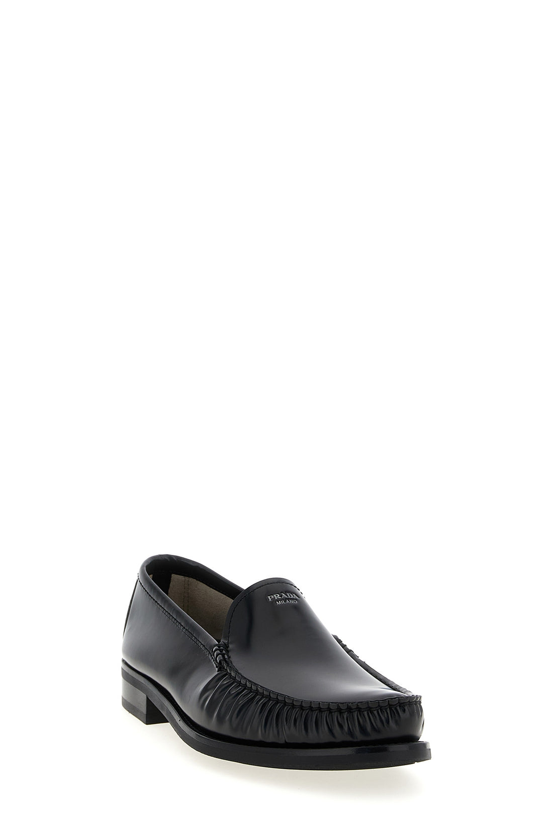 PRADA 9 brushed leather loafers