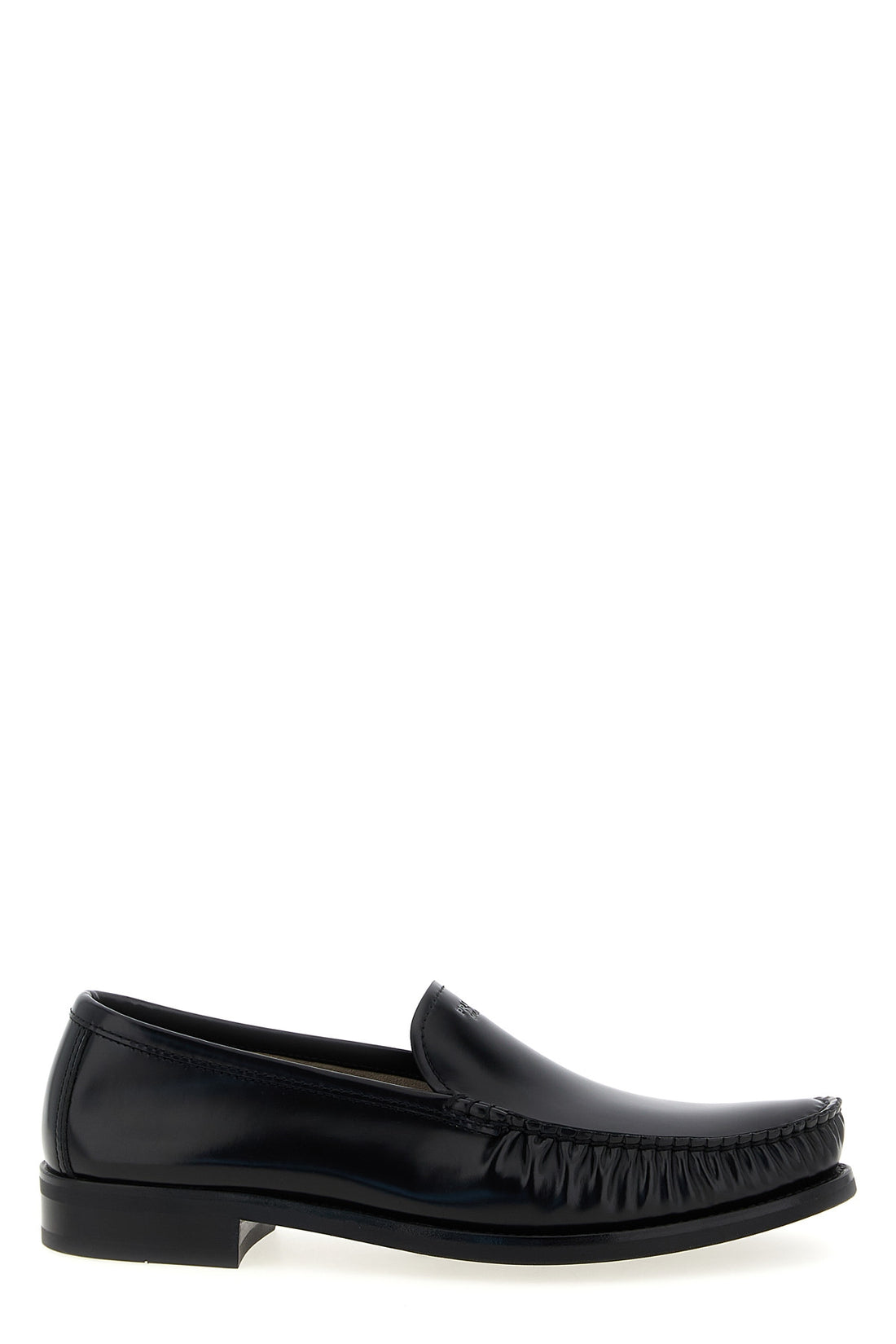 PRADA 9 brushed leather loafers