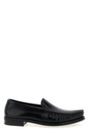 brushed leather loafers