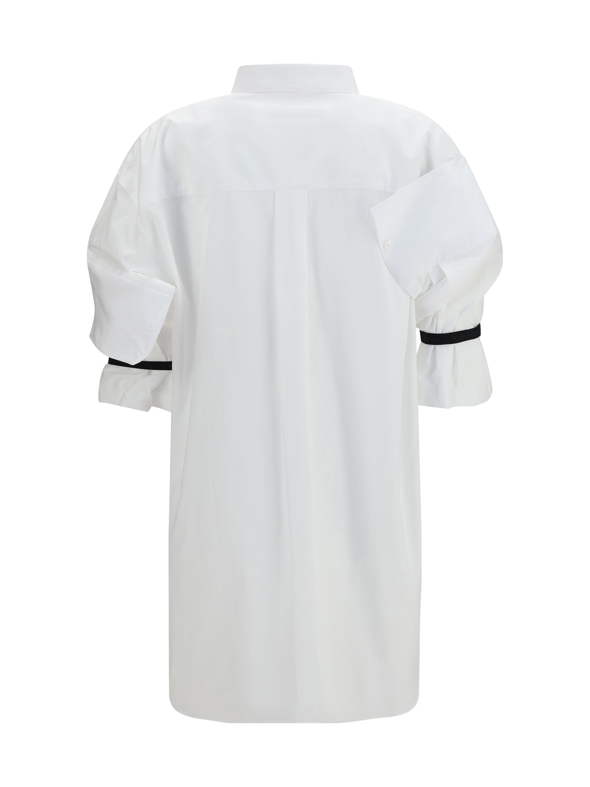 shirt with elasticated sleeves