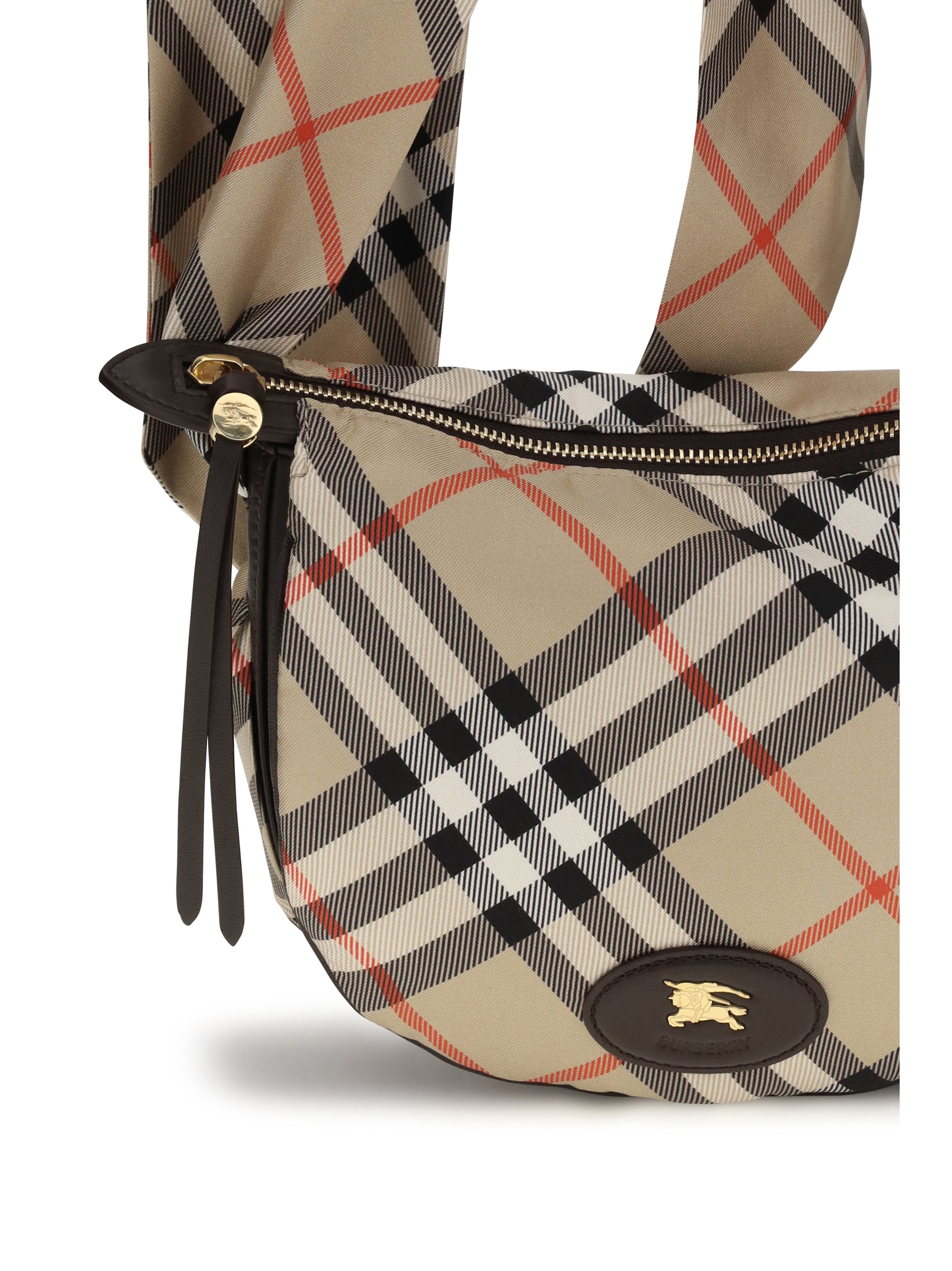 ribbon silk twill shoulder bag