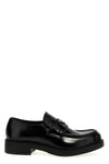 chocolate brushed leather loafers