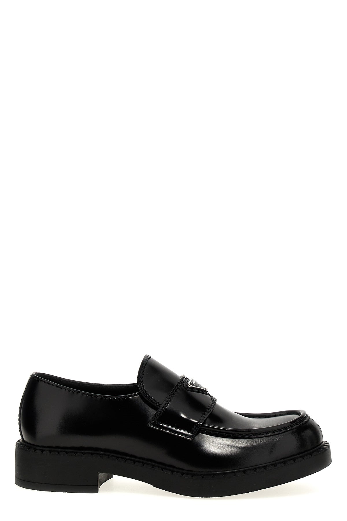 chocolate brushed leather loafers