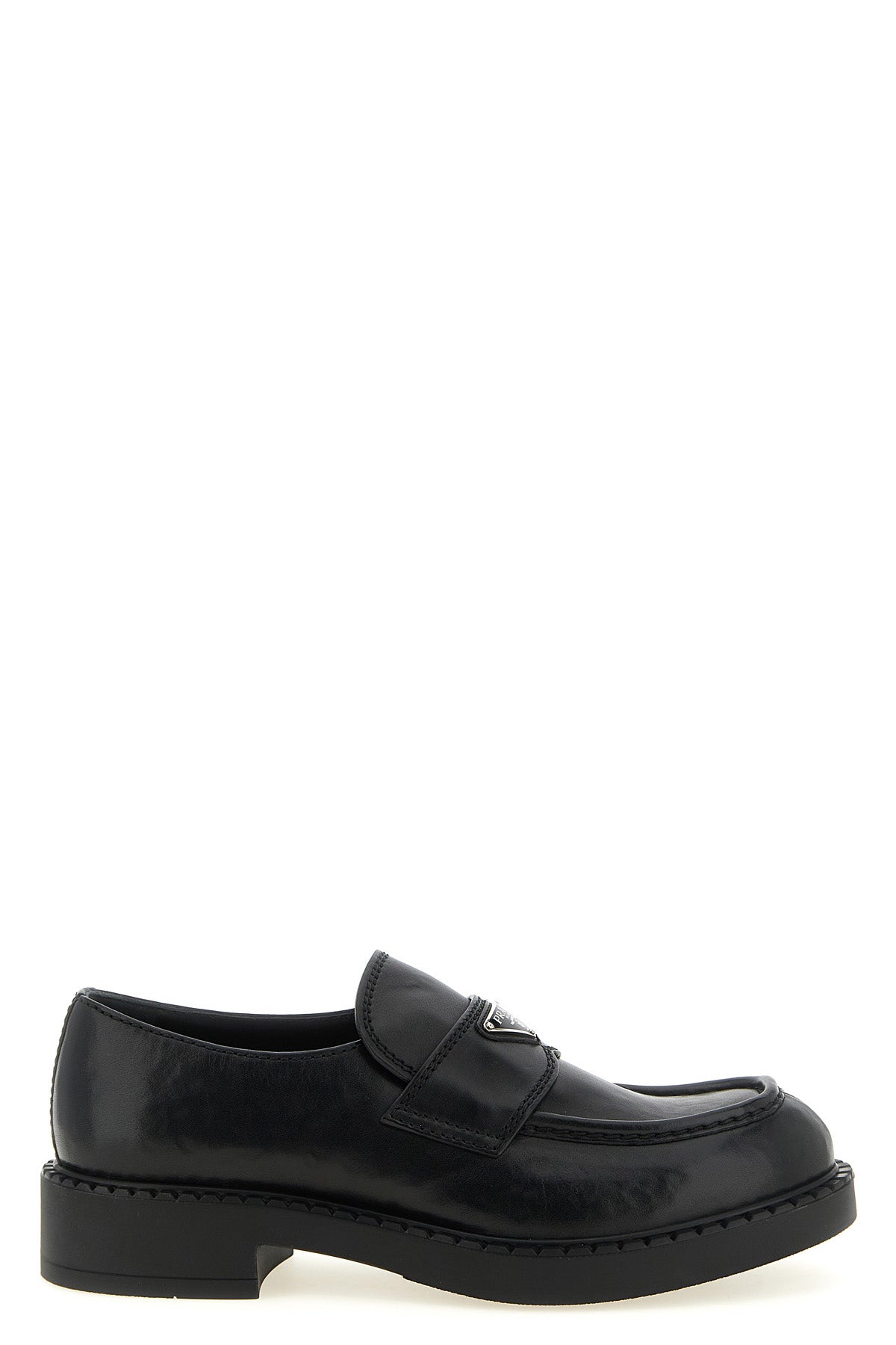 prada chocolate loafers