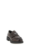 prada chocolate loafers in teak brushed calf leather