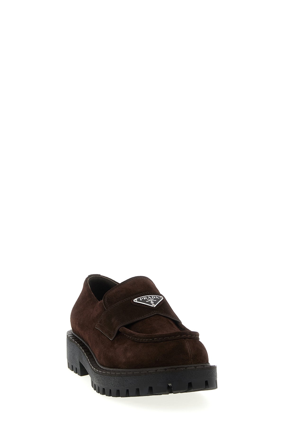 double chocolate suede loafers