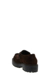 double chocolate suede loafers