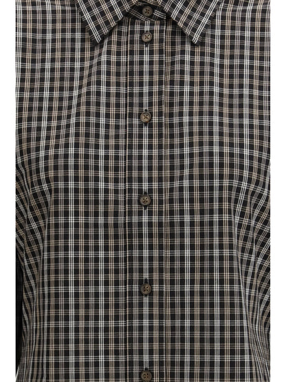 ROHE 36 checked shaped shirt