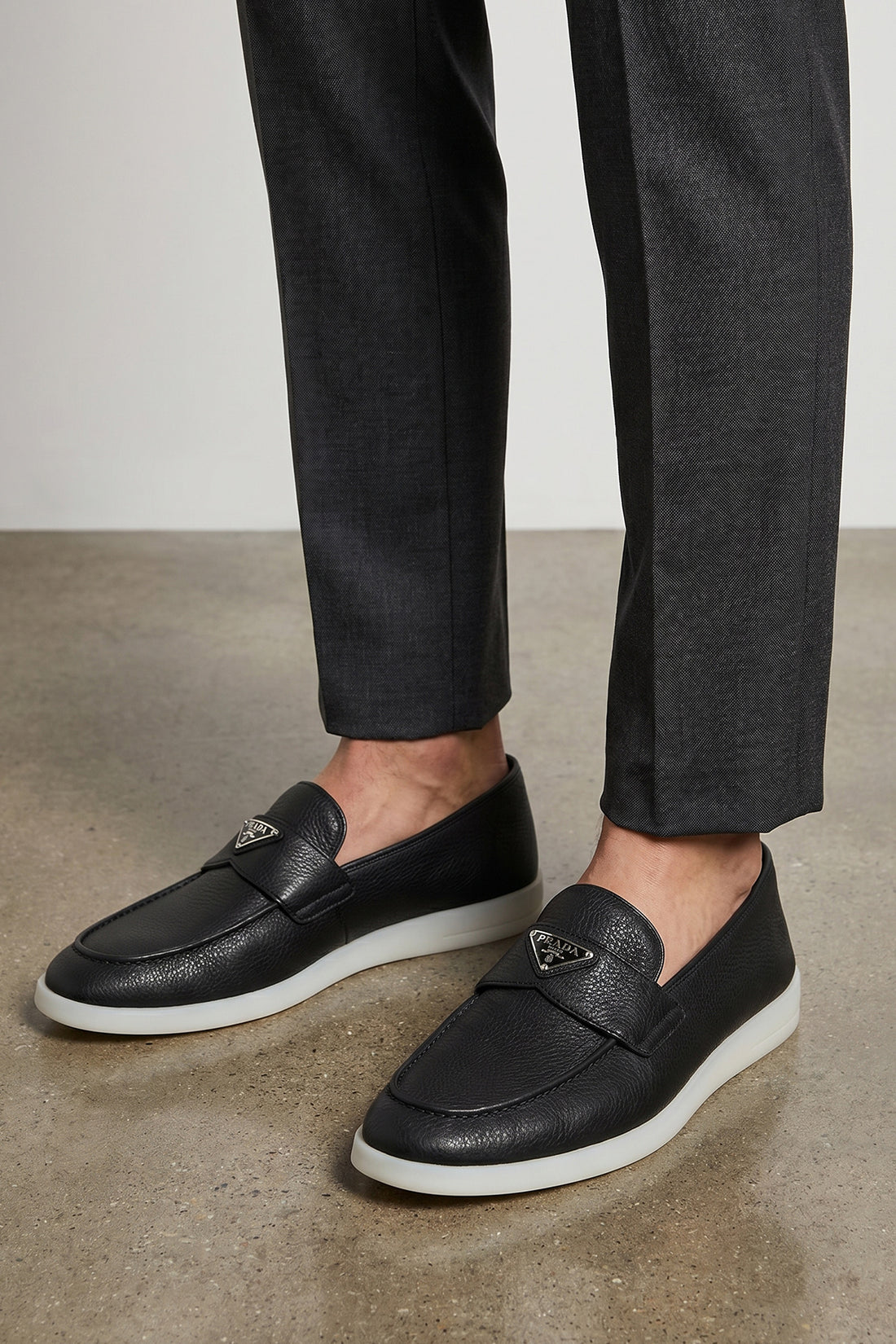 PRADA 8 deer leather loafers