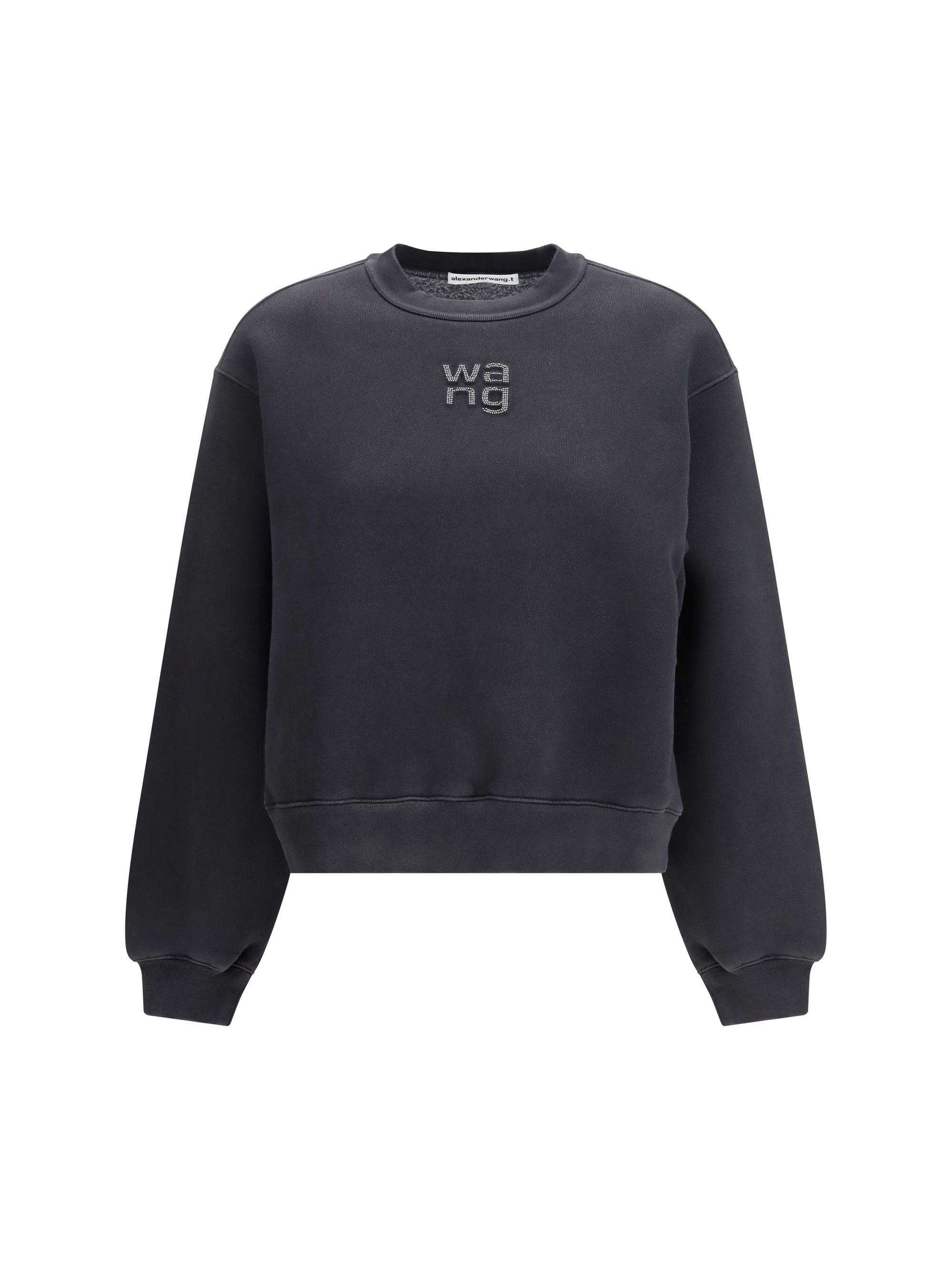 ALEXANDER WANG M crystal hotfix logo sweatshirt