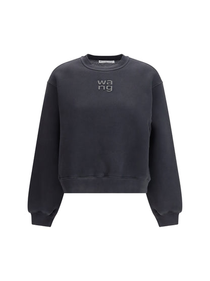 ALEXANDER WANG M crystal hotfix logo sweatshirt