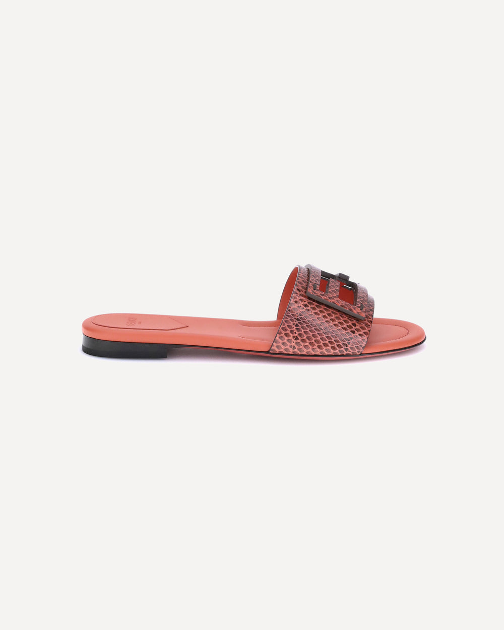 Fendi Python Print Sandals Red