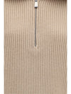 cashmere high-neck zip sweater