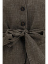 belted linen vest