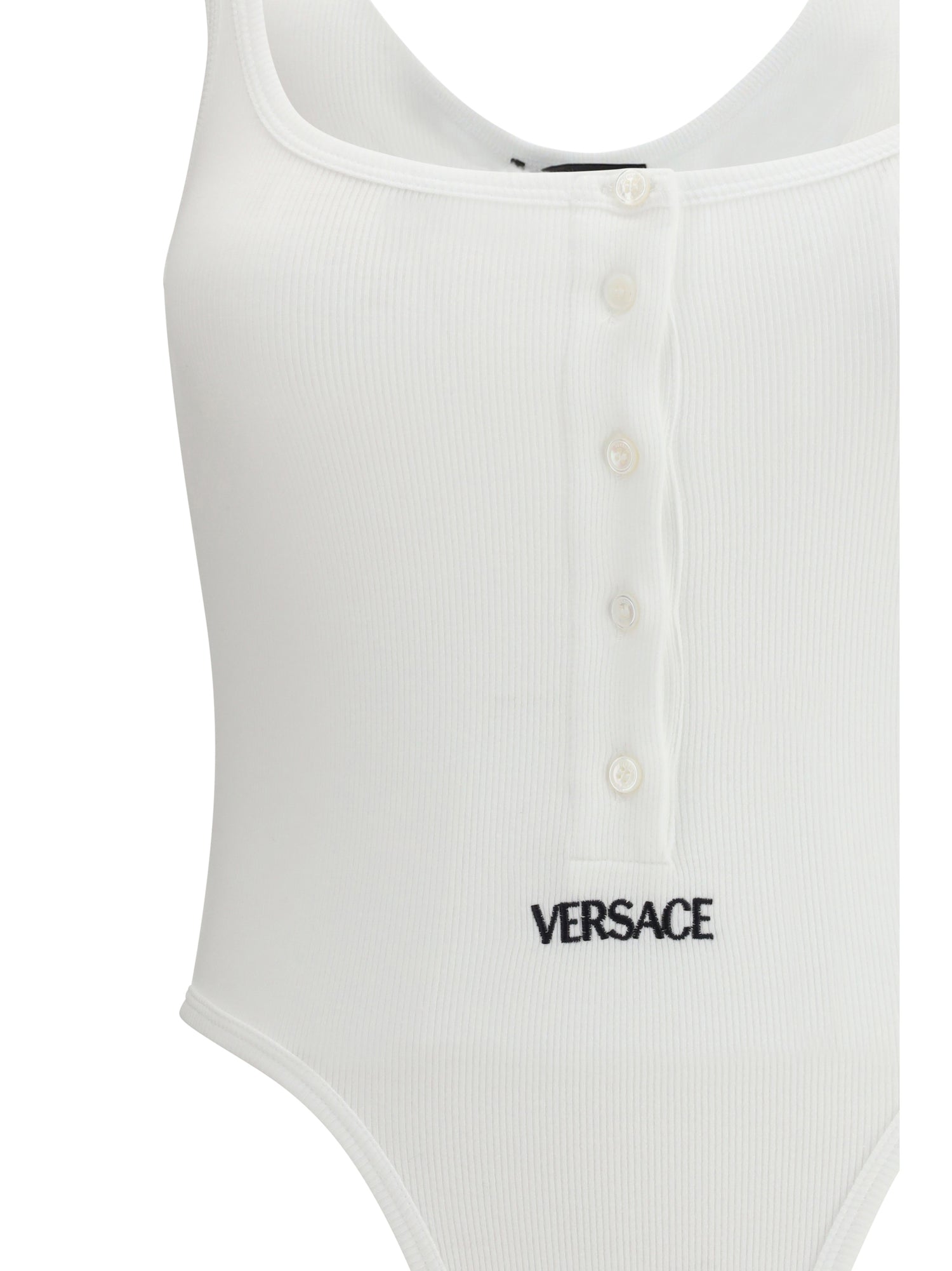 VERSACE 3 ribbed cotton bodysuit 