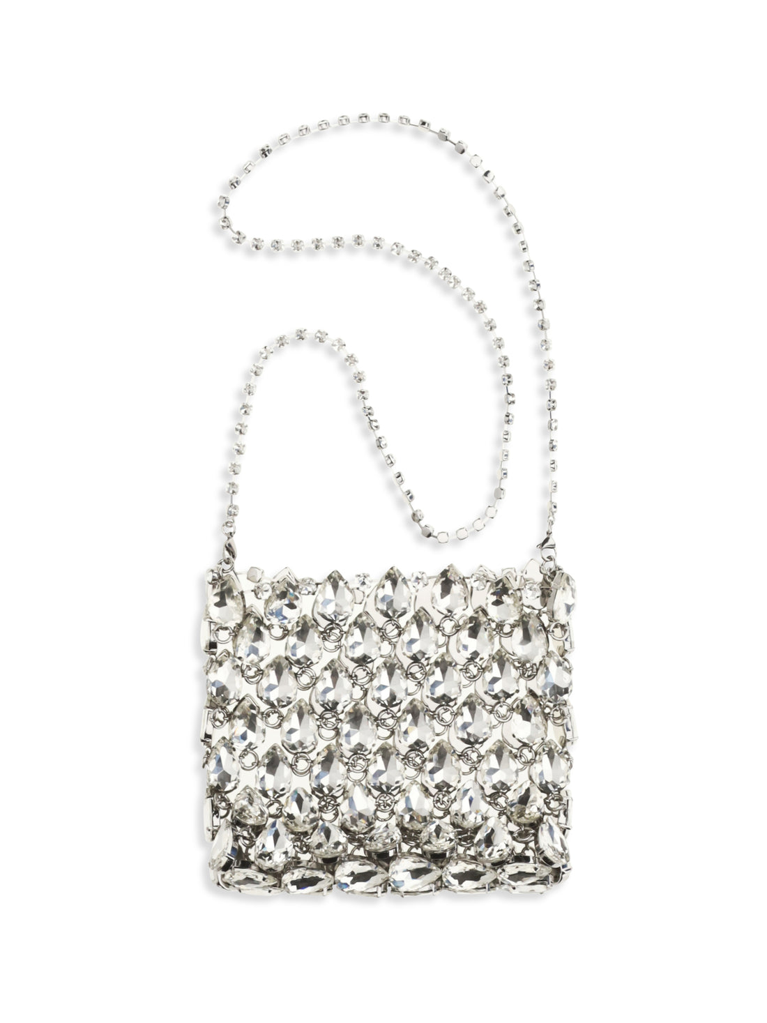 SELF-PORTRAIT OS crystal mesh pouch