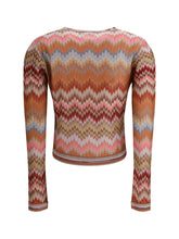 MISSONI 42 viscose cardigan with snake chevron motif