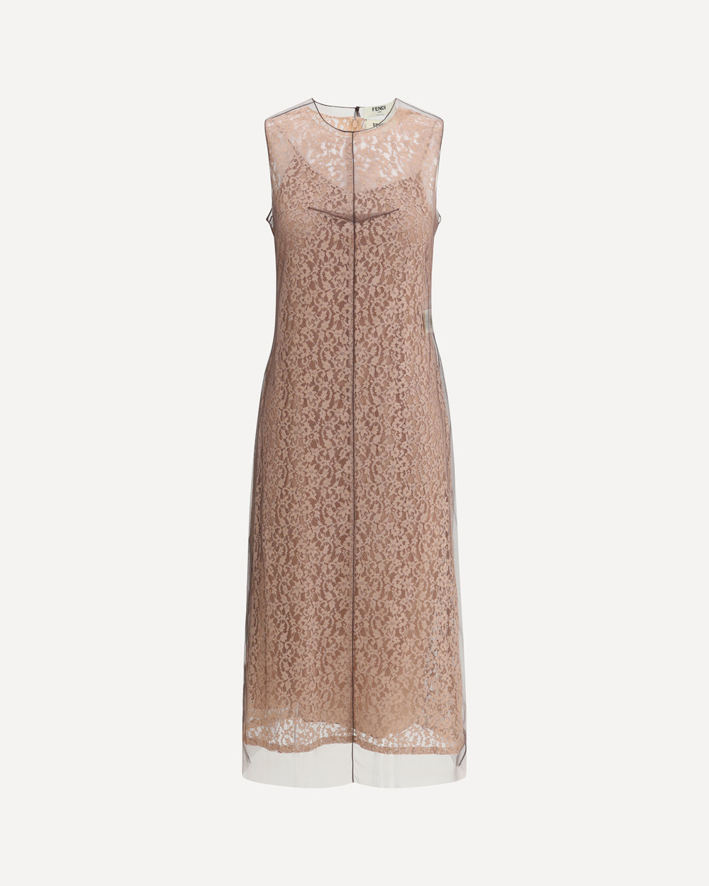 Fendi Lace Midi Dress Pink