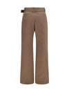 rounded poly-cotton twill pants