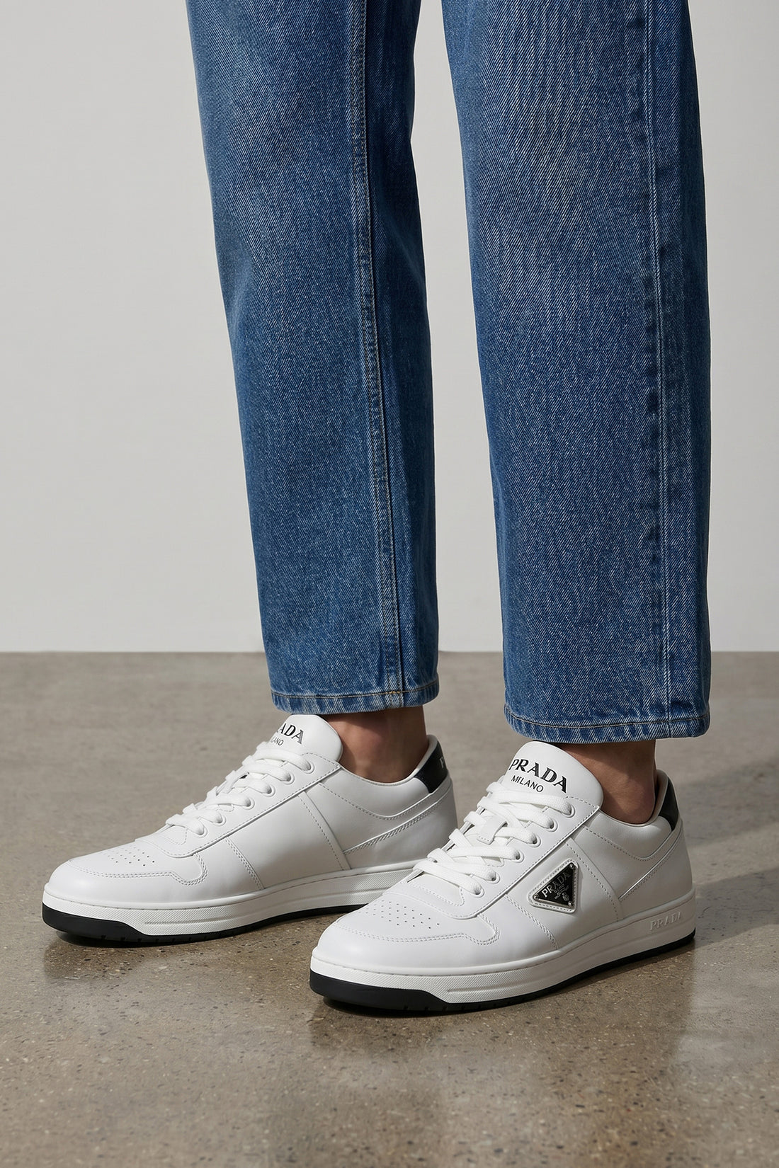 PRADA 6 downtown leather sneakers