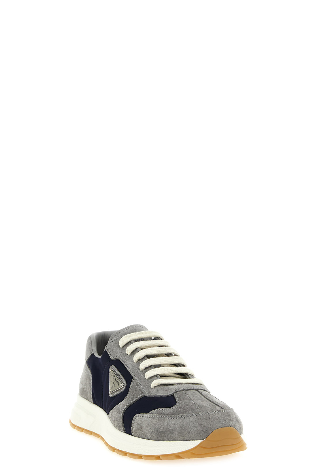 PRADA 9 prax suede and re-nylon sneakers