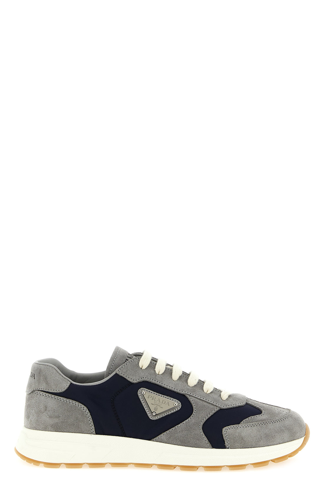 PRADA 9 prax suede and re-nylon sneakers