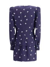 ALESSANDRA RICH 40 bow patterned short dress