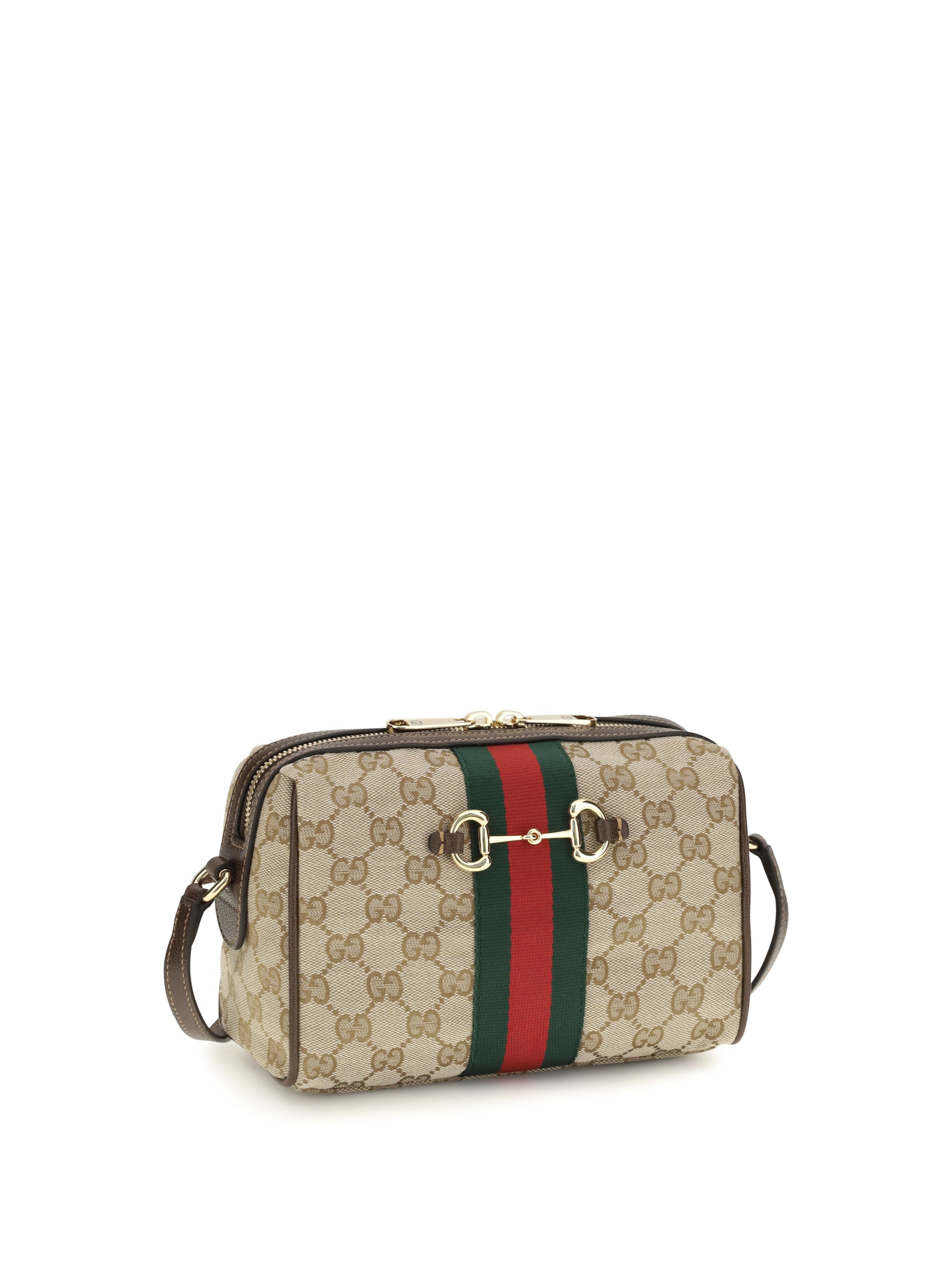 small horsebit web camera bag shoulder bag