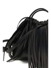 facet mini fringe leather handbag