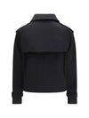 mayfair cropped trench jacket in gabardine