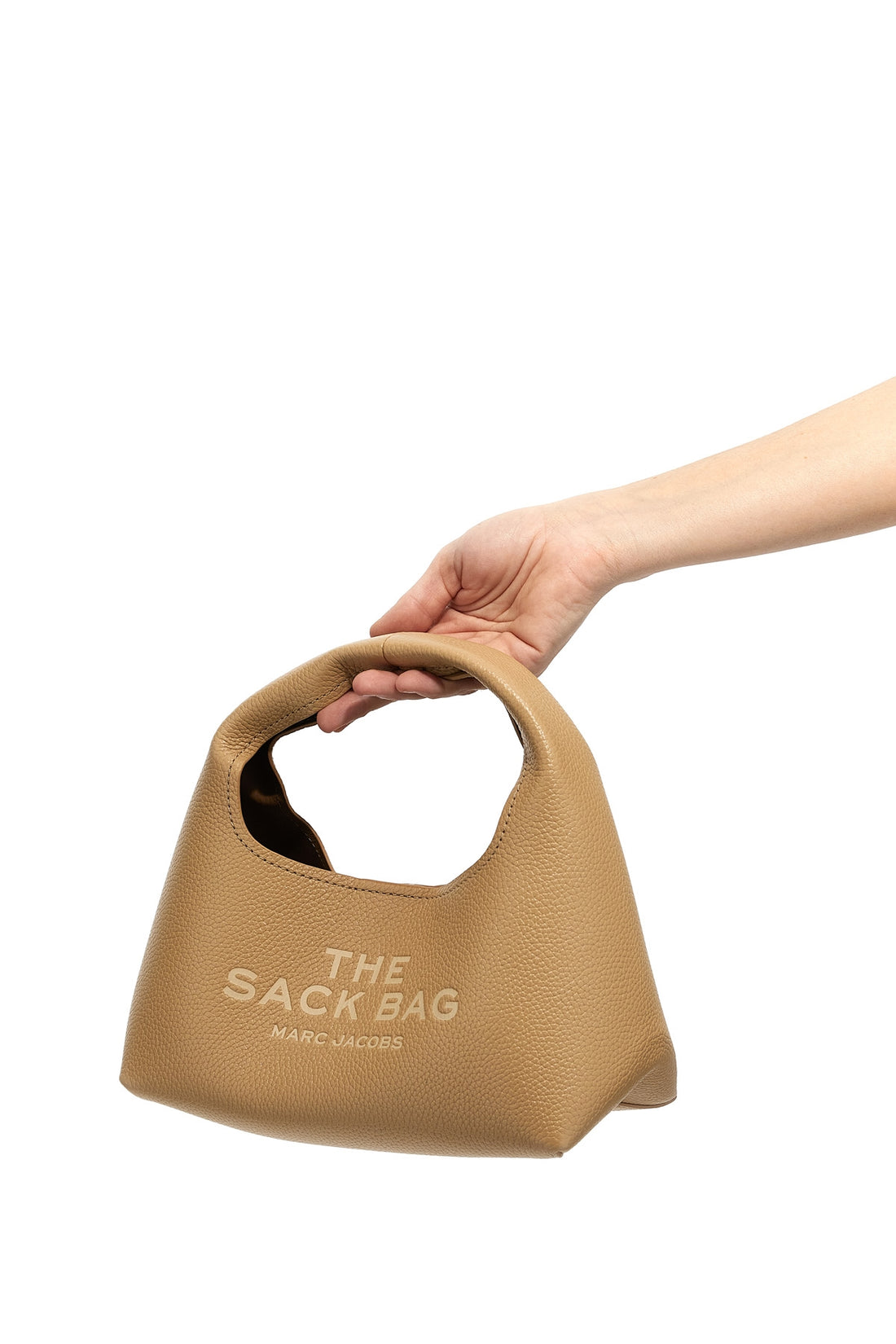 MARC JACOBS OS the mini sack bag handbag in full-grain leather