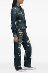 the rip and repair fluted denim jacket cotton denim jacket