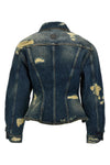 the rip and repair fluted denim jacket cotton denim jacket