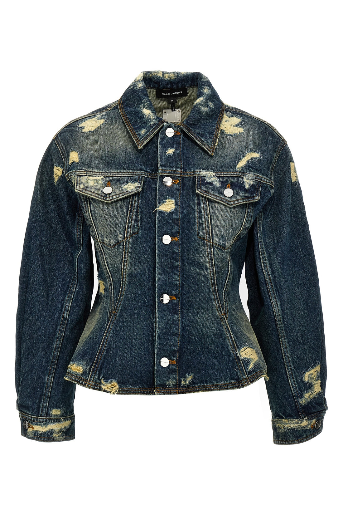 MARC JACOBS S the rip and repair fluted denim jacket cotton denim jacket