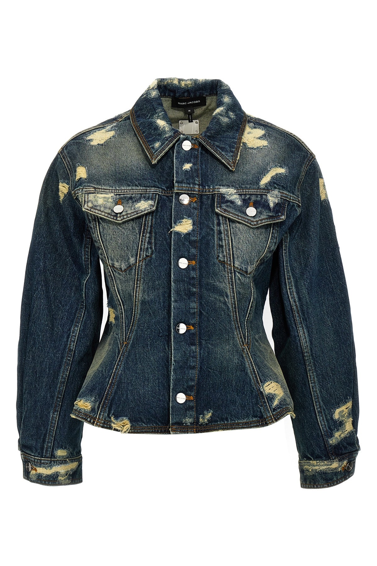 the rip and repair fluted denim jacket cotton denim jacket