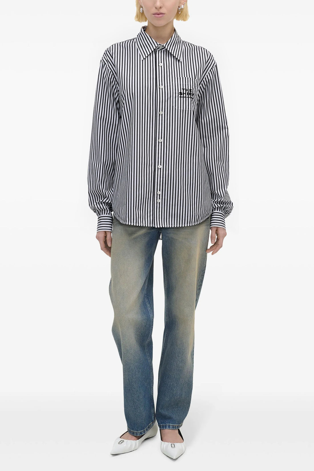 MARC JACOBS M the striped shirt striped cotton shirt