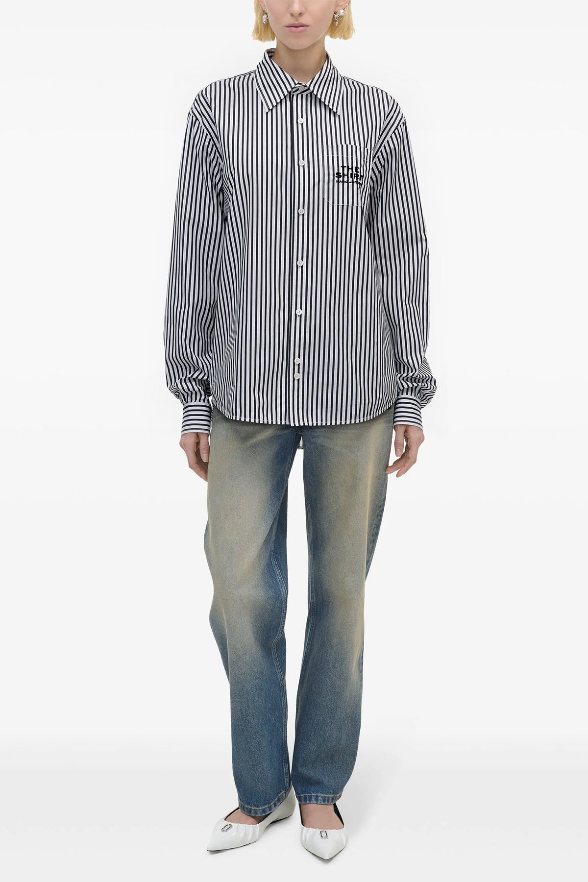 the striped shirt striped cotton shirt